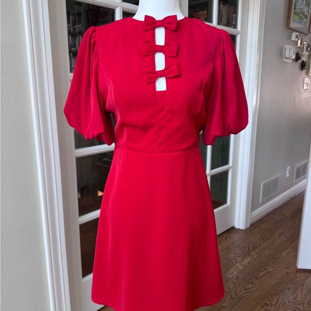 Vici Fit and Flare Bow Detail Dress